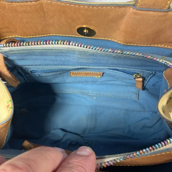 Dooney & Bourke Cream Satchel with Gold Hardware - Picture 11 of 11